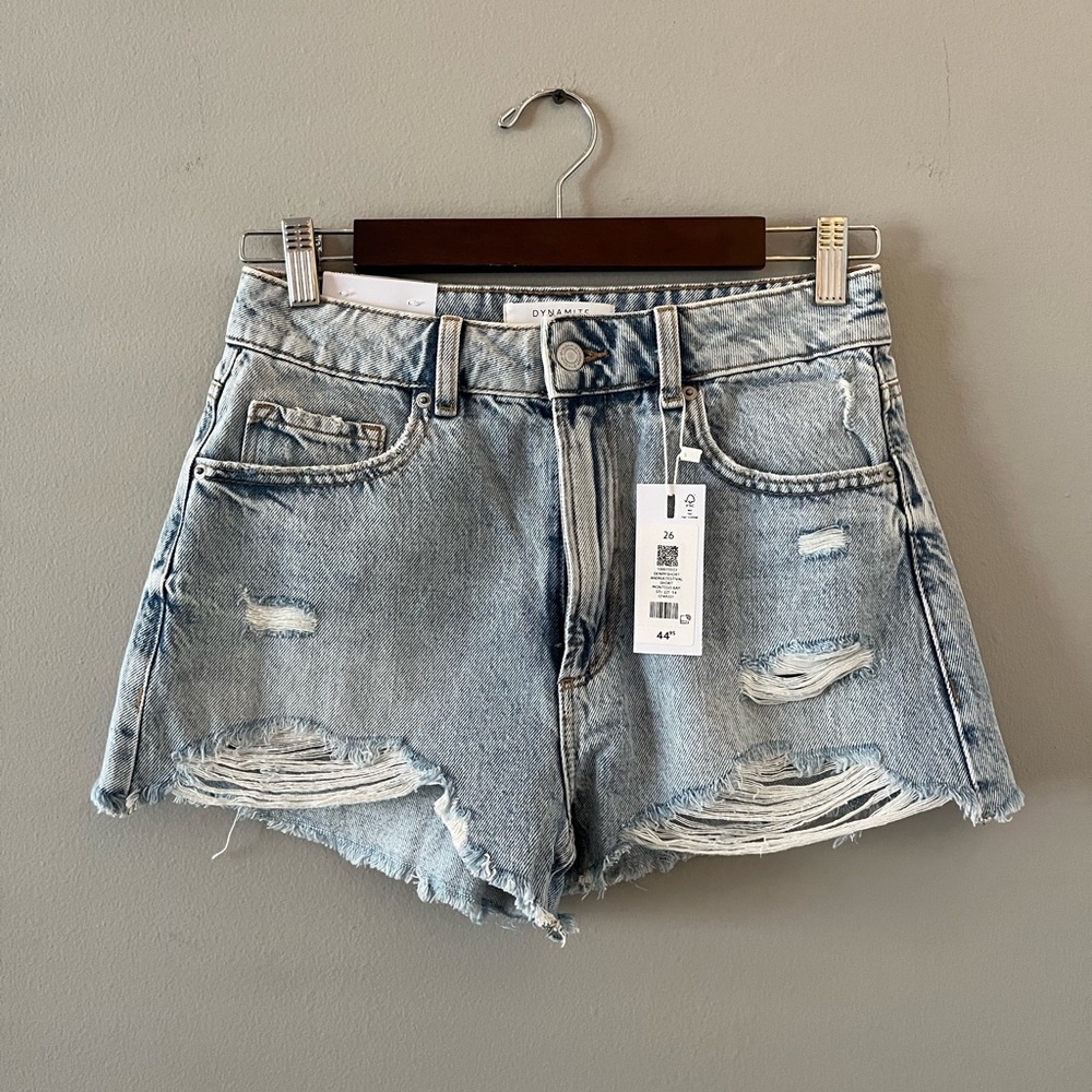 Distressed Denim Shorts